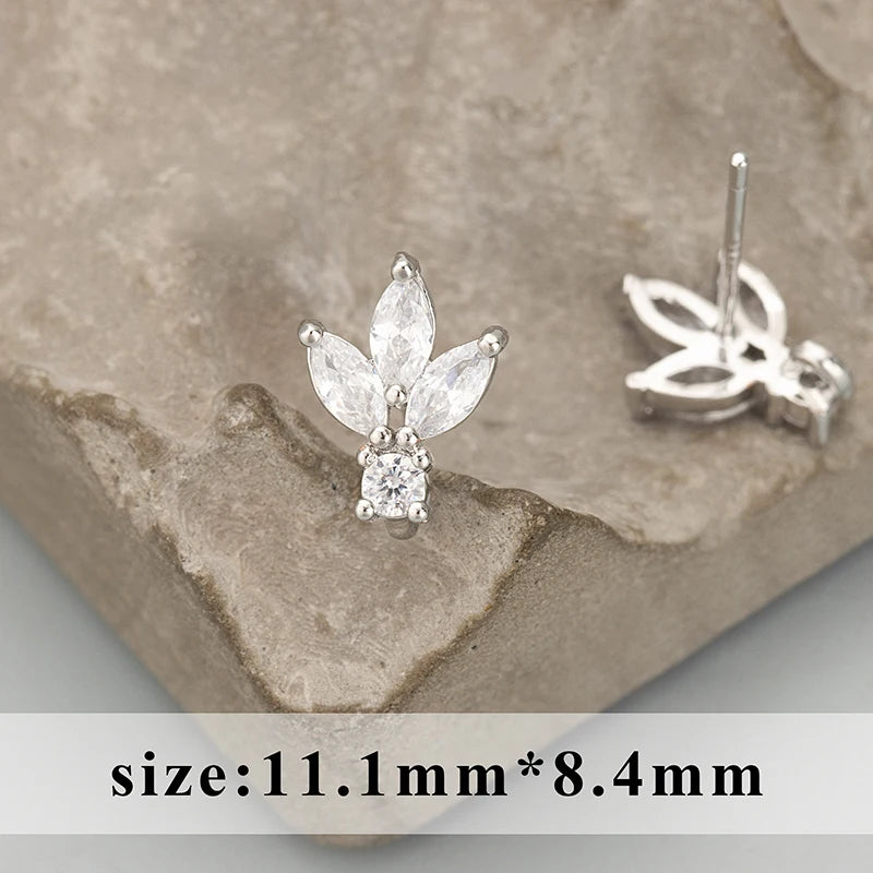 GUFEATHER, 6 pièces/lot, MD94, accessoires de bijoux, plaqué or rhodium 18 carats, cuivre, zircons, fait à la main, breloques, fabrication de bijoux, boucles d'oreilles DIY