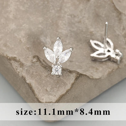 GUFEATHER, 6 pièces/lot, MD94, accessoires de bijoux, plaqué or rhodium 18 carats, cuivre, zircons, fait à la main, breloques, fabrication de bijoux, boucles d'oreilles DIY