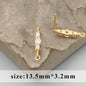 GUFEATHER, 6 pièces/lot, MD94, accessoires de bijoux, plaqué or rhodium 18 carats, cuivre, zircons, fait à la main, breloques, fabrication de bijoux, boucles d'oreilles DIY