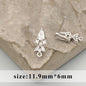 GUFEATHER, 6 pièces/lot, MD94, accessoires de bijoux, plaqué or rhodium 18 carats, cuivre, zircons, fait à la main, breloques, fabrication de bijoux, boucles d'oreilles DIY