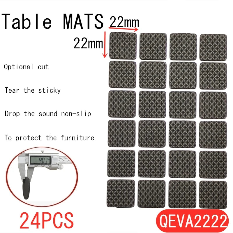 Tapis de protection anti-rayures pour pieds de meubles, couvre-pieds de table, antidérapants, noirs, autocollants
