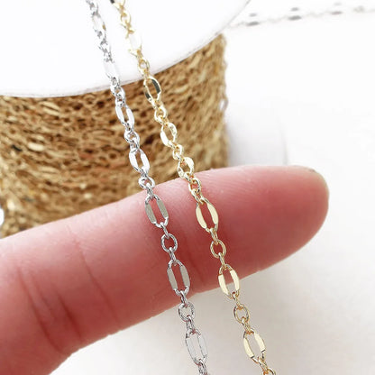 Chaîne de collier plaquée or 18 carats de 39 pouces, accessoires de bijoux faits à la main, accessoires en laiton