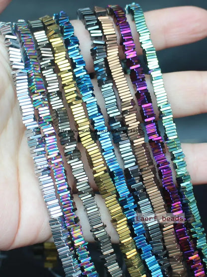 Natural Hematite Square Spacer Beads 2/3/4/6mm For DIY Jewelry Making ! Necklace ,Bracel
