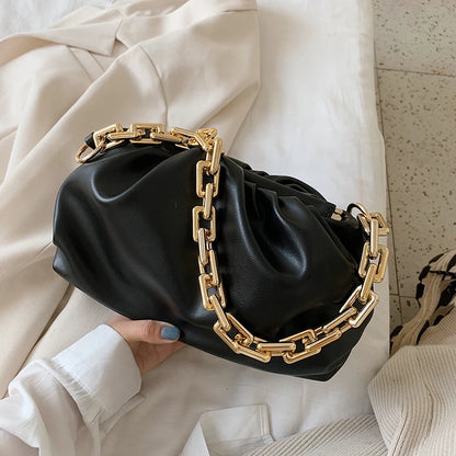 Sacs à bandoulière en cuir synthétique pour femmes, fourre-tout d'été, sac à main de voyage avec chaîne et poignée supérieure
