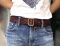Double-pin Copper Buckle Men's Luxury Fashion Belt Retro First Layer Pure Cowhide Jeans with Genuine Leather Stylish Men's Belts