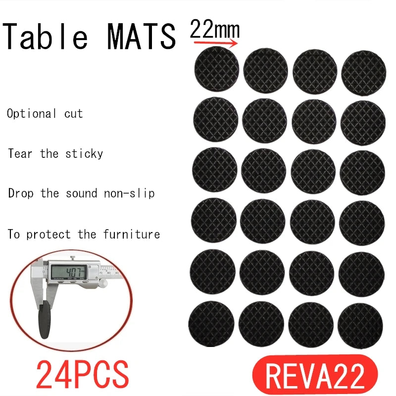Tapis de protection anti-rayures pour pieds de meubles, couvre-pieds de table, antidérapants, noirs, autocollants