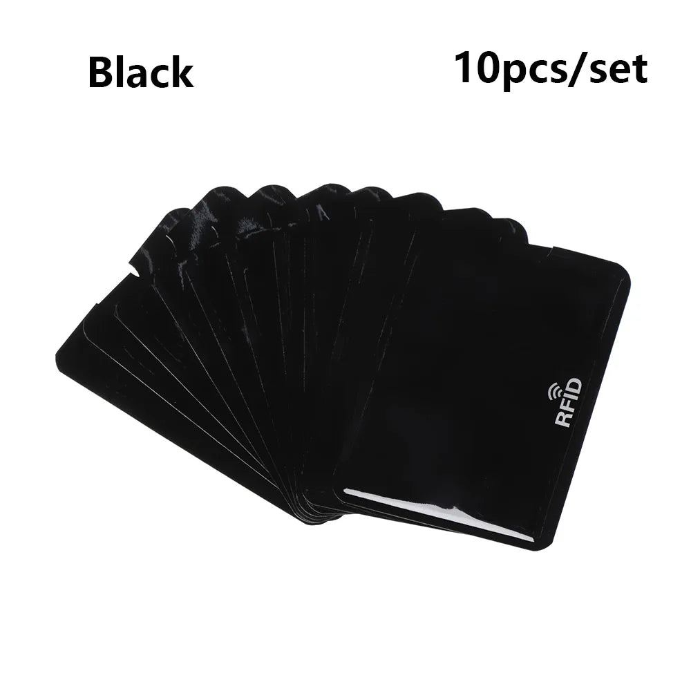 10PC Anti Rfid Blocking Reader Lock Card Holder Id Bank Card Case Protection Aluminium Metal Smart Anti-theft Credit Card Holder