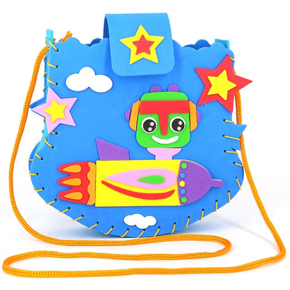 Non-Woven New Handicraft Toys for Children Pink Bag Girl Gift Fabrication DIY Toy Animal Handbag Arts Crafts Educational Toy