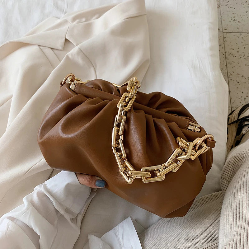 Sacs à bandoulière en cuir synthétique pour femmes, fourre-tout d'été, sac à main de voyage avec chaîne et poignée supérieure