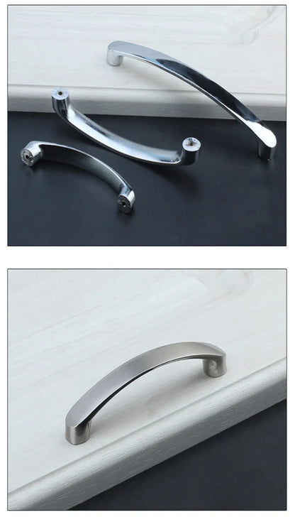 Poignées de meuble en alliage d'aluminium brossé pour porte de cuisine, tiroir, meuble moderne