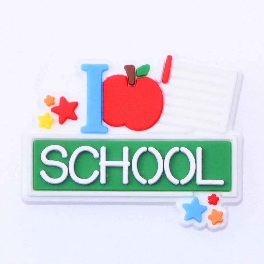 1pcs/lot Cute Cartoon Animals School Teacher Shoe Charms Shoe Decorations Accessories For  Kids Gifts