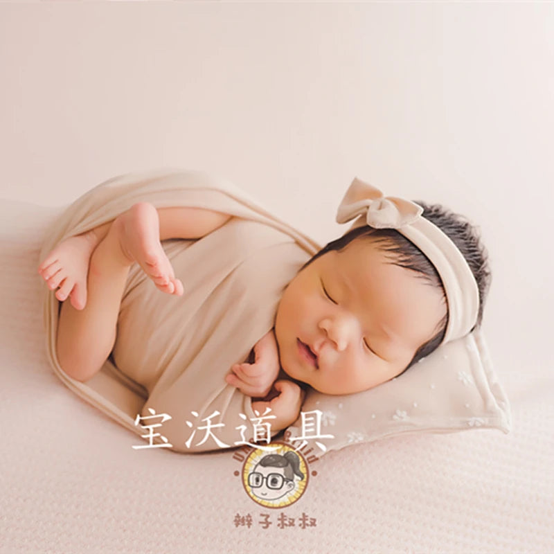 Knit Jersey Stretch Wrap Newborn Wrap Photography Props Baby Stretch Knit Blanket Newborn Swaddle Blanket Layer Fabric Props