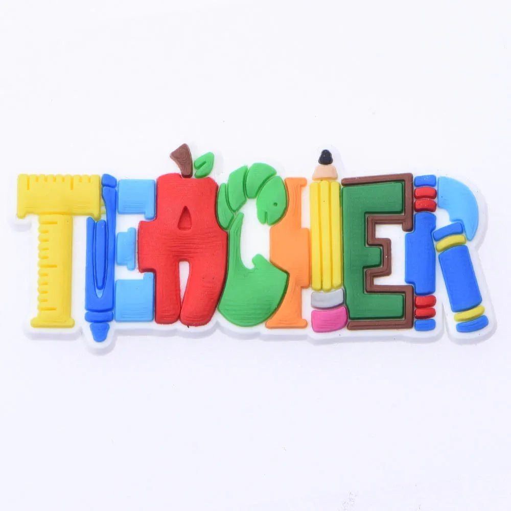 1pcs/lot Cute Cartoon Animals School Teacher Shoe Charms Shoe Decorations Accessories For  Kids Gifts