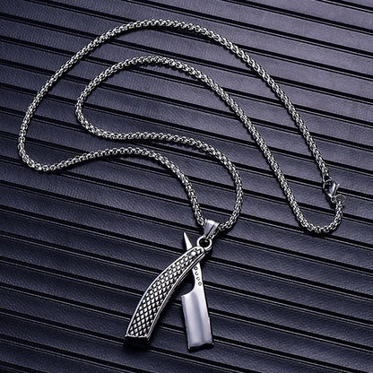 Alloy Razor Personality Men Necklace Barber Shaver Shape Pendant Temperament Jewelry Fashion Accessories