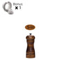 Salt and Pepper Mills, Solid Wood Pepper Mill with Strong Adjustable Ceramic Grinder  5" 8" 10" - Kitchen Tools by Leeseph