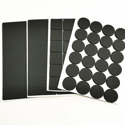 Tapis de protection anti-rayures pour pieds de meubles, couvre-pieds de table, antidérapants, noirs, autocollants