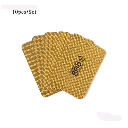 10PC Anti Rfid Blocking Reader Lock Card Holder Id Bank Card Case Protection Aluminium Metal Smart Anti-theft Credit Card Holder