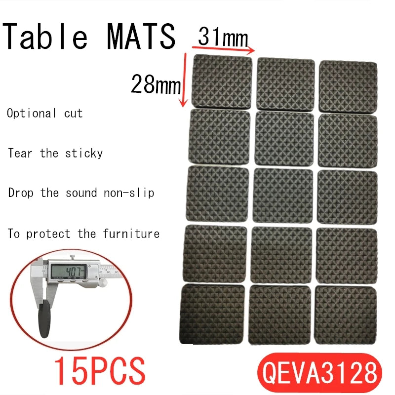 Tapis de protection anti-rayures pour pieds de meubles, couvre-pieds de table, antidérapants, noirs, autocollants