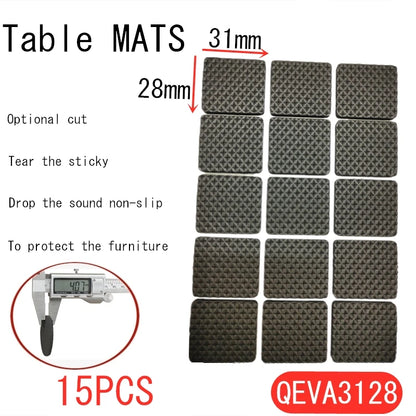 Tapis de protection anti-rayures pour pieds de meubles, couvre-pieds de table, antidérapants, noirs, autocollants