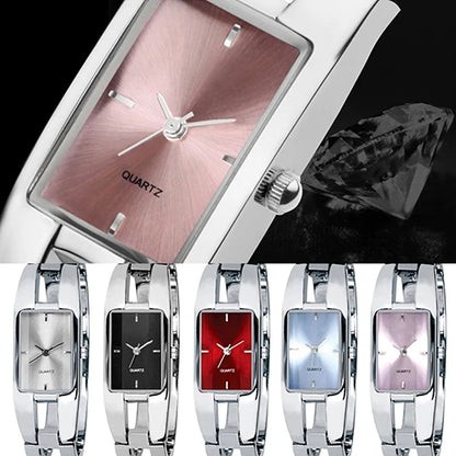 Montre-bracelet à quartz pour femme, cadran carré, couleur changeante, tendance, créative, pour homme et femme