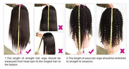 4x4 Lace Closure Wig Black Color Straight Remy Indian Human Hair Wigs 12 14 16 18 Inches 250 Density Short Extension for Women