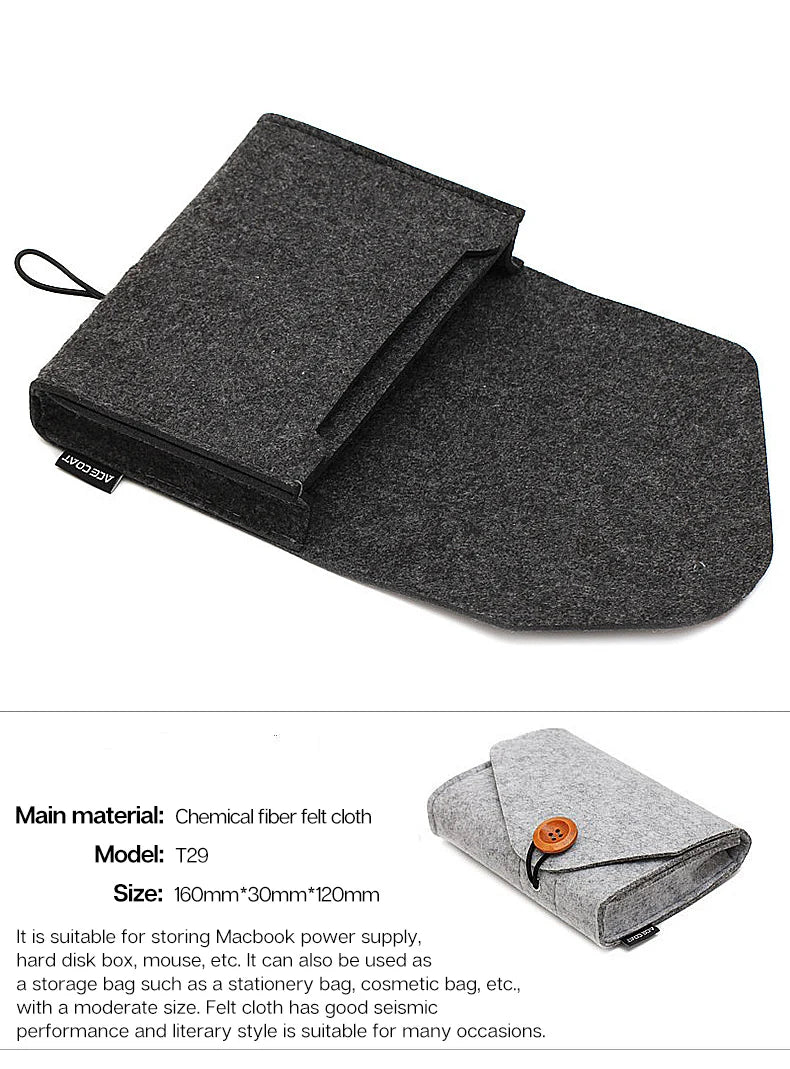 T29 Portable HDD Case Storage Bag 2.5' for MacBook Charger Mouse Mobile Power Bank Earphone - Digital Accessories Protective Bag