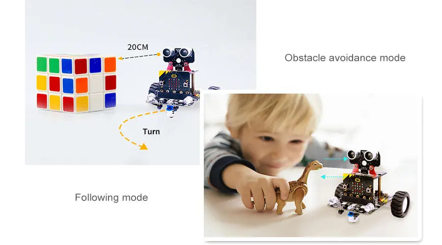 Yahboom Programmable Robot Smart Car for Kids Gift Education DIY Learning Coding Kit APP IR Control Compatible with Microbit V2