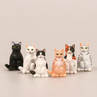 Toy Cat Collection Funny Mini Cats Miniatures Japanese Bell Cat Funny Lucky Cat Creative Ornaments Dancing Cat Doll Holder Cats