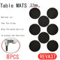 Tapis de protection anti-rayures pour pieds de meubles, couvre-pieds de table, antidérapants, noirs, autocollants