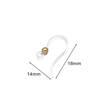 Louleur Crochets d'oreilles en résine transparente pour la fabrication de bijoux, boucles d'oreilles, base de crochet, accessoires de bricolage, vente en gros