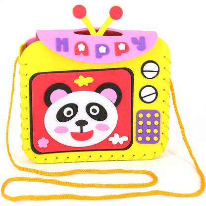 Non-Woven New Handicraft Toys for Children Pink Bag Girl Gift Fabrication DIY Toy Animal Handbag Arts Crafts Educational Toy