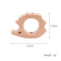 10PC Baby Wooden Teether Animal Beads Beech Rodent Star DIY Pacifier Chain Teething Bracelet Accessories Montessori Newborn Gift