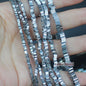 Natural Hematite Square Spacer Beads 2/3/4/6mm For DIY Jewelry Making ! Necklace ,Bracel
