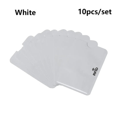 10PC Anti Rfid Blocking Reader Lock Card Holder Id Bank Card Case Protection Aluminium Metal Smart Anti-theft Credit Card Holder