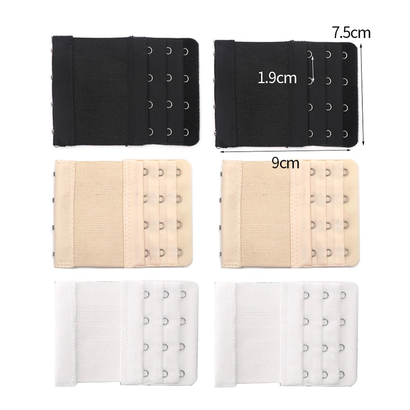 6pcs Back Bra Extender Strap Extension 2 Hooks Extenders For Women Bra Accessories Lengthened Buckle Bra Hook Botton Intimates