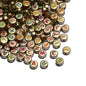 Perles plates en acrylique avec lettres de l'alphabet dorées pour la fabrication de bijoux faits à la main, bracelets à breloques, colliers et accessoires