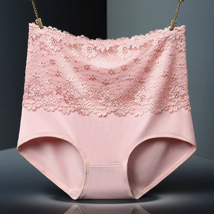 High Waist Sexy Lace Women Underwear Thin Seamless Traceless Briefs Shapewear Abdomen Hip Slimming Calcinha Lingerie Panties