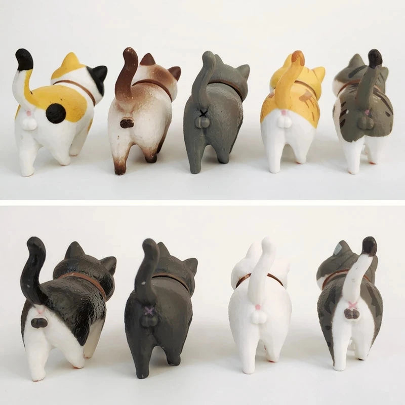 Toy Cat Collection Funny Mini Cats Miniatures Japanese Bell Cat Funny Lucky Cat Creative Ornaments Dancing Cat Doll Holder Cats