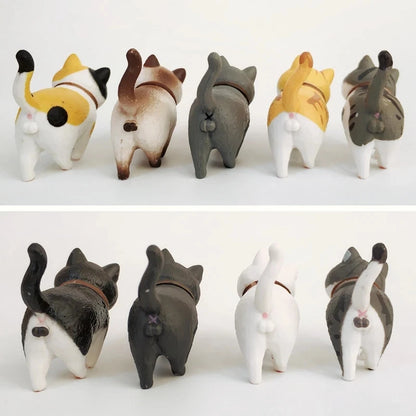 Toy Cat Collection Funny Mini Cats Miniatures Japanese Bell Cat Funny Lucky Cat Creative Ornaments Dancing Cat Doll Holder Cats