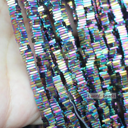 Natural Hematite Square Spacer Beads 2/3/4/6mm For DIY Jewelry Making ! Necklace ,Bracel