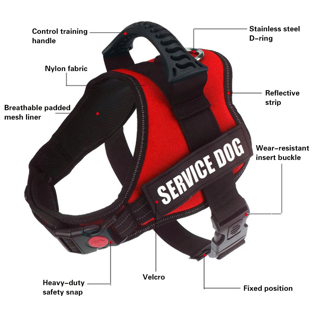 Nylon Personalized Dog harness Reflective Adjustable Harness for Small Medium Large Dogs No Pull Dog Harness for Dropshipping