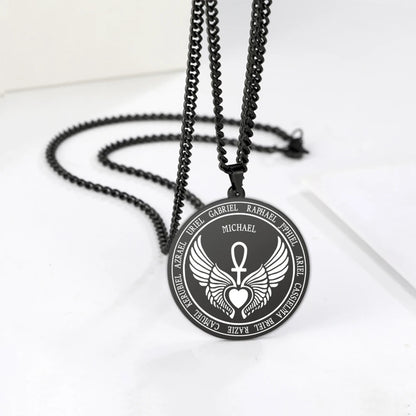 Colliers et pendentifs des 7 archanges de Dawapara, pentacle, amulette magique, protection porte-bonheur de la Saint-Michel, talisman surnaturel