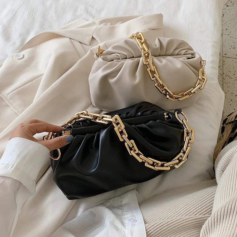 Sacs à bandoulière en cuir synthétique pour femmes, fourre-tout d'été, sac à main de voyage avec chaîne et poignée supérieure