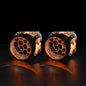 Lot de 2 lentilles de projecteur Bi Xenon Hid à revêtement bleu football avec réglage Devil Eyes pour phares H1 H4 H7, kit d'assemblage pour voiture et moto
