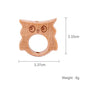 10PC Baby Wooden Teether Animal Beads Beech Rodent Star DIY Pacifier Chain Teething Bracelet Accessories Montessori Newborn Gift