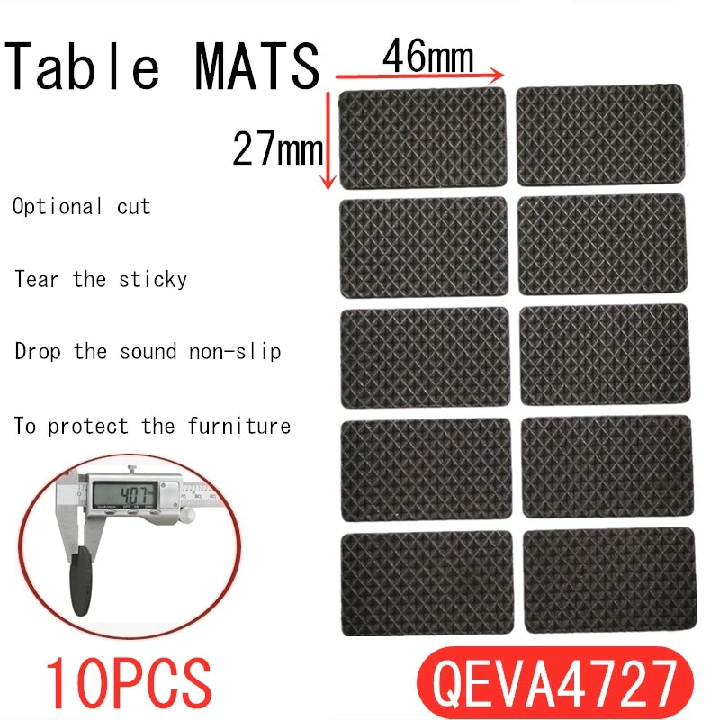 Tapis de protection anti-rayures pour pieds de meubles, couvre-pieds de table, antidérapants, noirs, autocollants