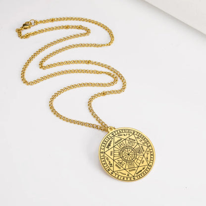 Colliers et pendentifs des 7 archanges de Dawapara, pentacle, amulette magique, protection porte-bonheur de la Saint-Michel, talisman surnaturel