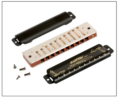 EASTTOP T008K key of C New blue color harmonica brass reedplates phosphor bronze reeds diatonic blues harp good harmonica