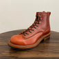 Unisex Autumn Vintage Handmade Men Casual Cow Leather Shoes High Quality Dress Ankle Boots British Tooling Work Motorcycle Boots