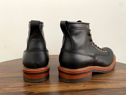 Unisex Autumn Vintage Handmade Men Casual Cow Leather Shoes High Quality Dress Ankle Boots British Tooling Work Motorcycle Boots